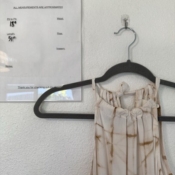 Anthropologie Cloth & Stone Side Slit Halter Dress Small Vacation Summer - Picture 7 of 7
